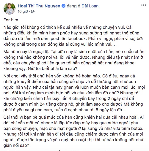 Hoa hậu Thu Hoài, bạn trai Hoa hậu Thu Hoài, sao Việt